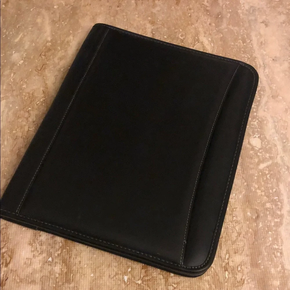 Leeds leather Black Tablet portfolio Case